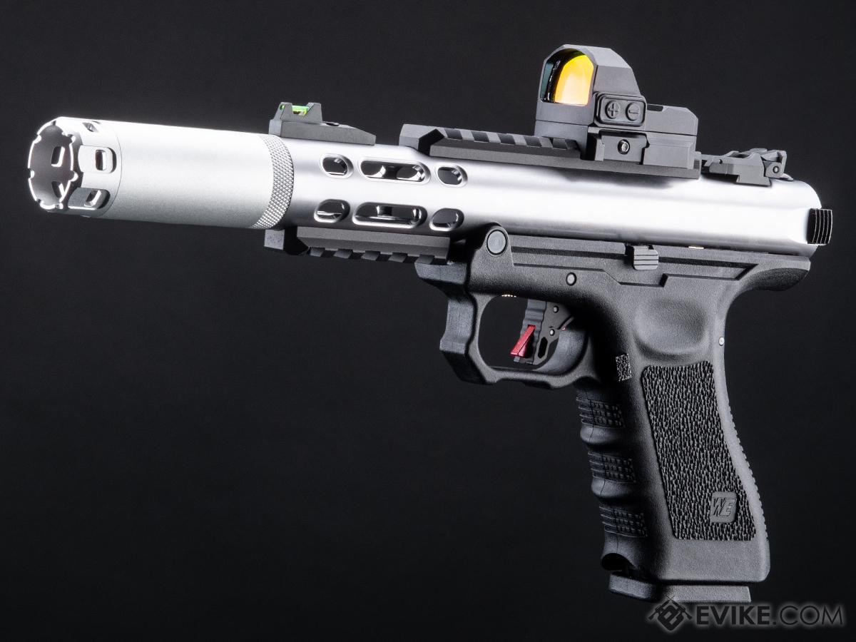 WE-Tech Galaxy Select-Fire Gas Blowback Airsoft Pistol (Color: Silver / Standard / Tracer Package)