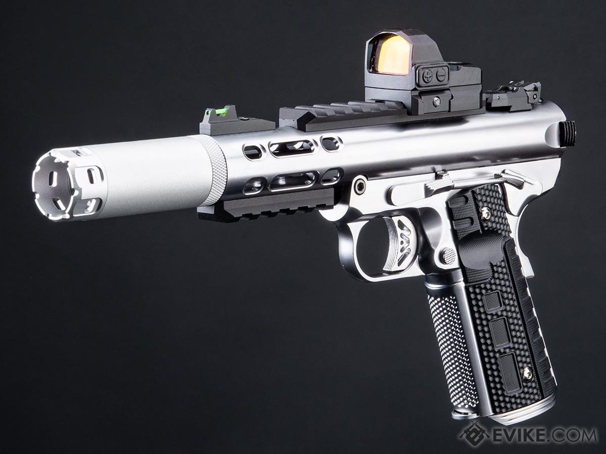 WE-Tech Galaxy 1911 Gas Blowback Airsoft Pistol (Color: Silver Slide / Silver Frame / Type A Slide / Tracer Package)