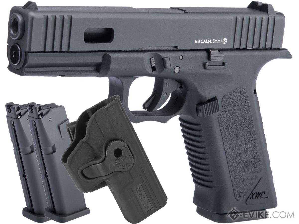 Umarex Fully Licensed GLOCK 17 Gen4 Gas Blowback Airsoft Training Pistol by KWC (Model: CO2 / Carry Package)