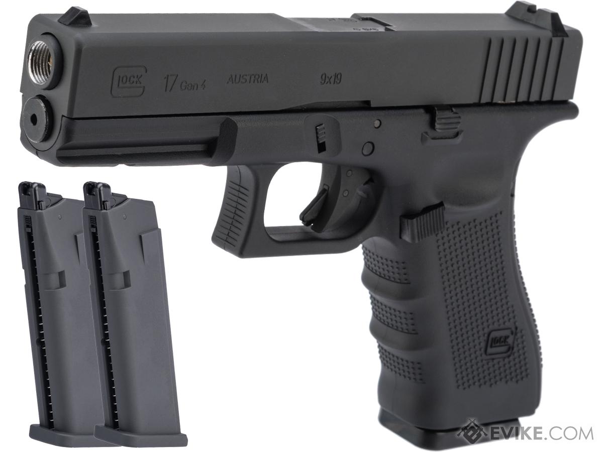 Umarex Fully Licensed GLOCK 17 Gen4 Gas Blowback Airsoft Training Pistol by KWC (Model: CO2 / Reload Package)