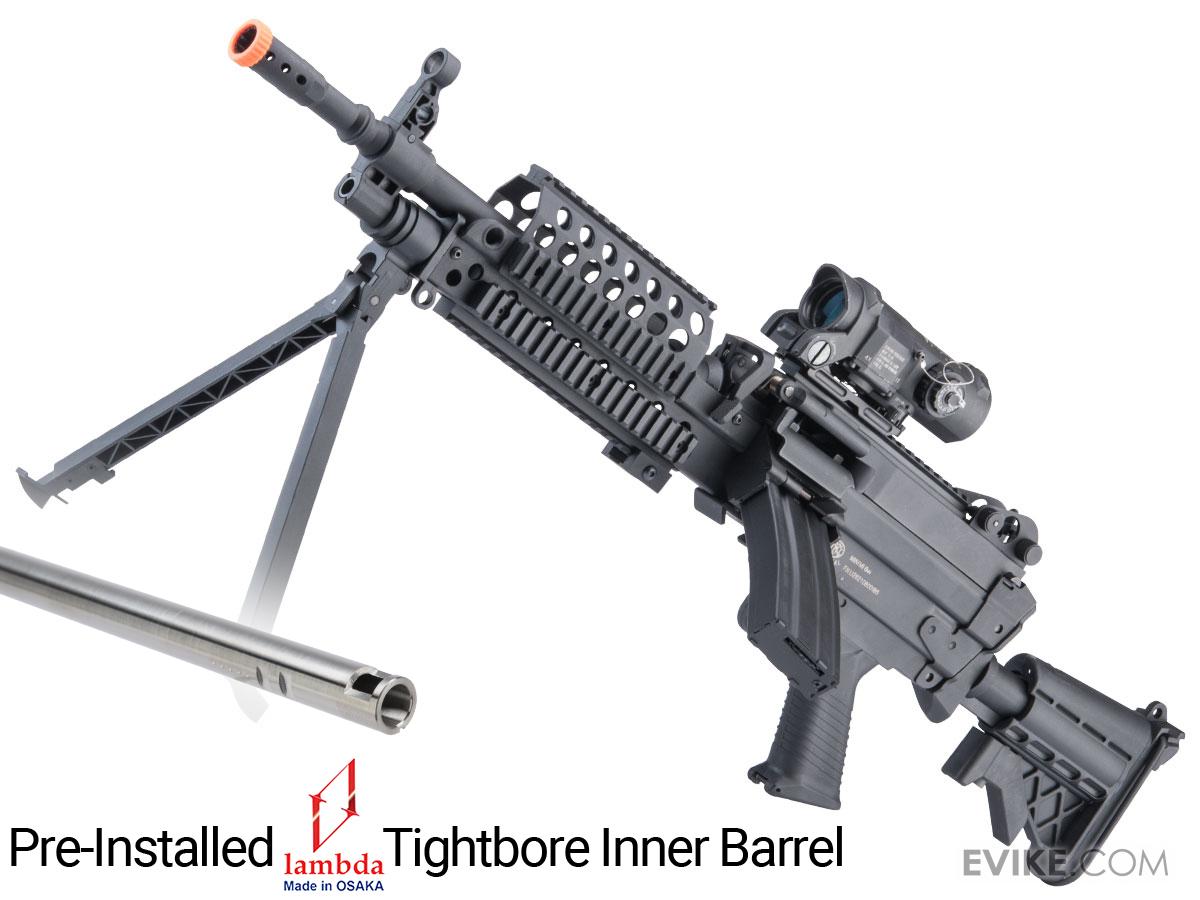 Cybergun FN Licensed M249 MINIMI Featherweight Airsoft Machine Gun (Model: MK46 / 400 FPS / Performance Package)