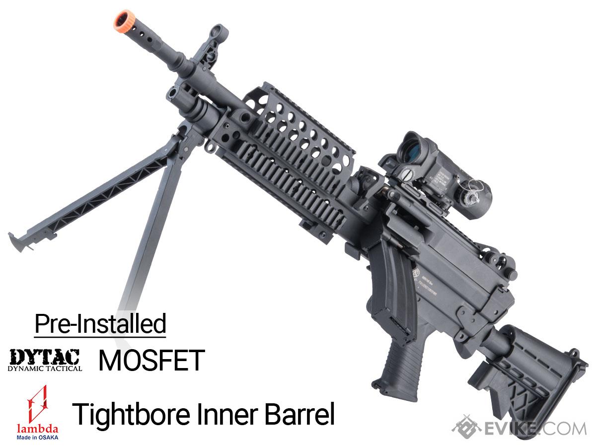 Cybergun FN Licensed M249 MINIMI Featherweight Airsoft Machine Gun (Model: MK46 / 400 FPS / Performance Plus Package)