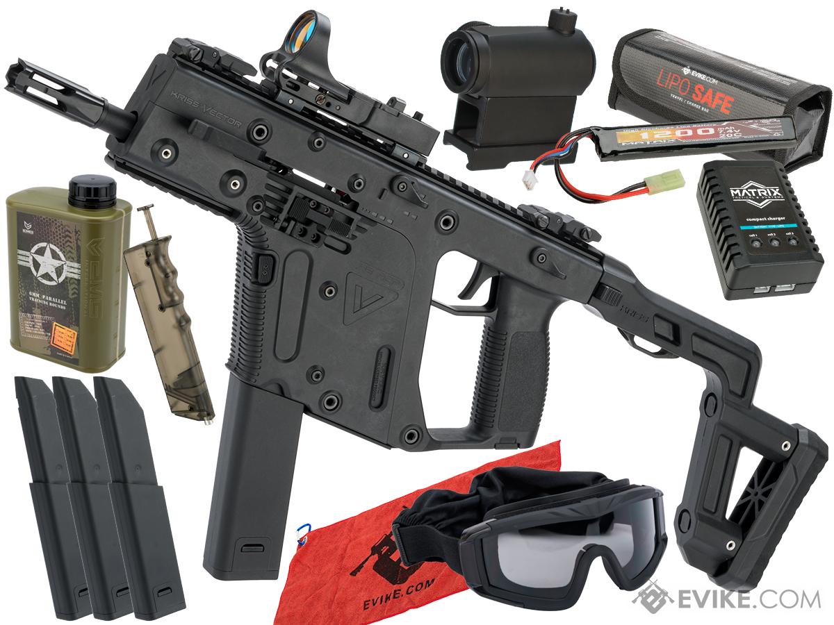 KRISS USA Licensed KRISS Vector Airsoft AEG SMG Rifle by Krytac (Model: Black / 