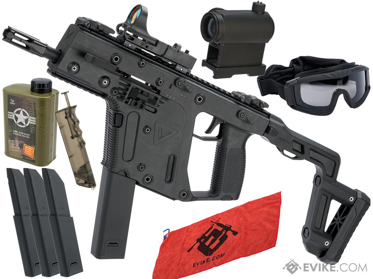 KRISS USA Licensed KRISS Vector Airsoft AEG SMG Rifle by Krytac (Model: Black / 