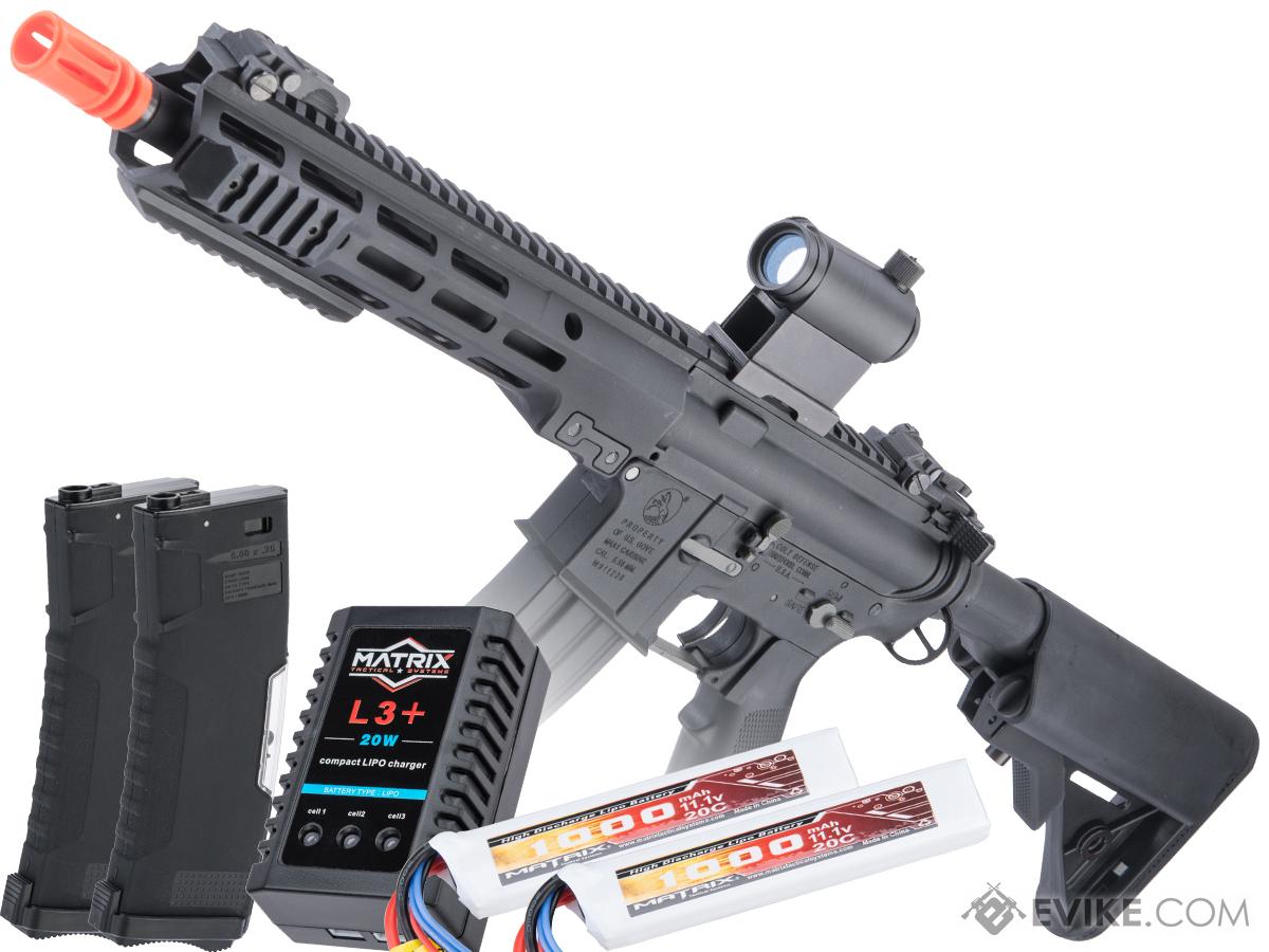 Cybergun Licensed Colt Sportsline M4 AEG Rifle w/ G3 Micro-Switch Gearbox (Model: Block 3 10.5 / Black / Go Airsoft Package)