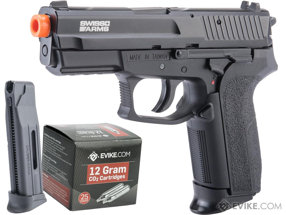 Cybergun Swiss Arms Licensed SP2022 Full Metal High Power CO2 Airsoft Gas  Pistol (Package: Reload Package), Airsoft Guns, Gas Airsoft Pistols -   Airsoft Superstore