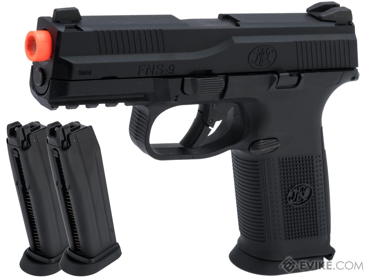 Cybergun FN Herstal Licensed FNS-9 Gas Blowback Airsoft Pistol by VFC (Color: Black / Reload Package)