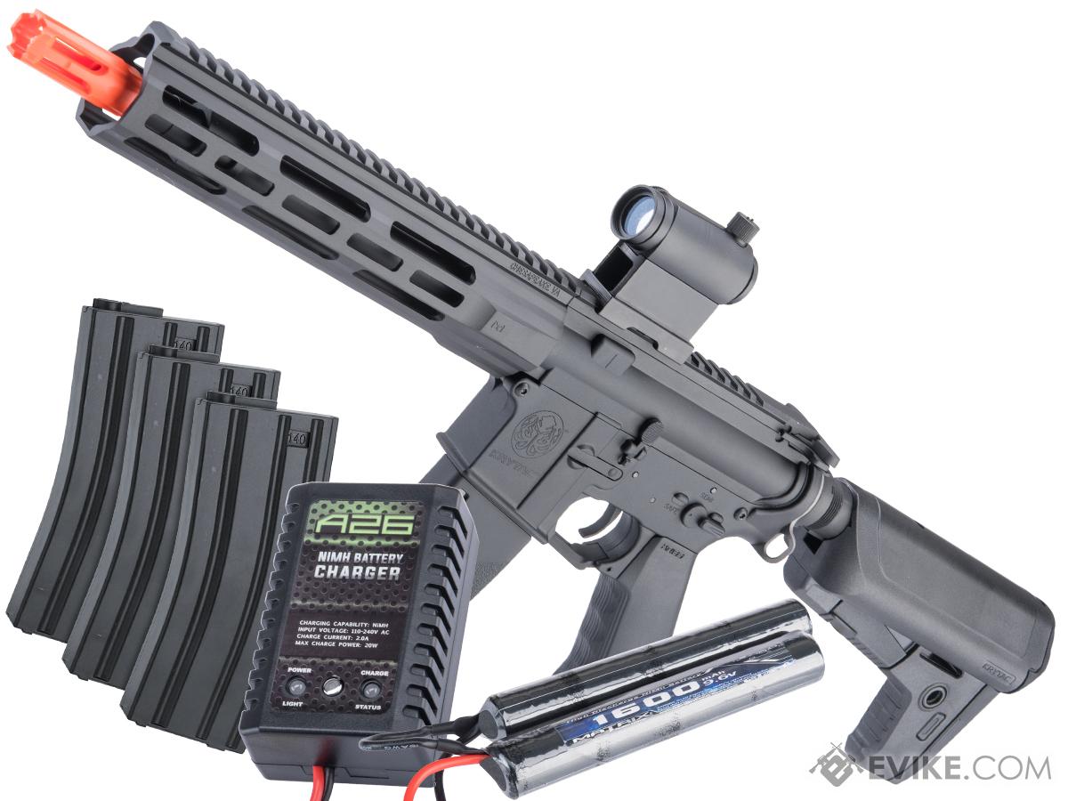 Krytac Alpha CRB-M Airsoft AEG Rifle (Model: Black / Combat Ready Package)