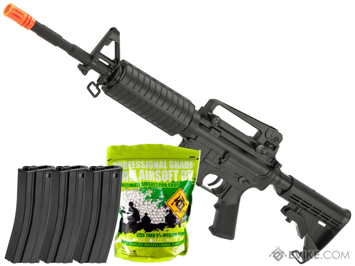 CYMA AEG Mag Compatible Full Size M4 Airsoft Spring Powered Rifle (Model: M4A1 / Reload Package)