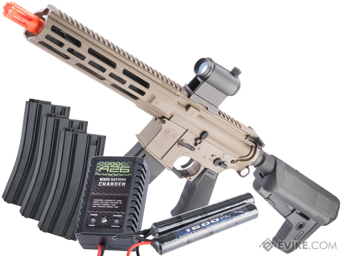 Krytac Alpha CRB-M Airsoft AEG Rifle (Model: Tan / Combat Ready Package)