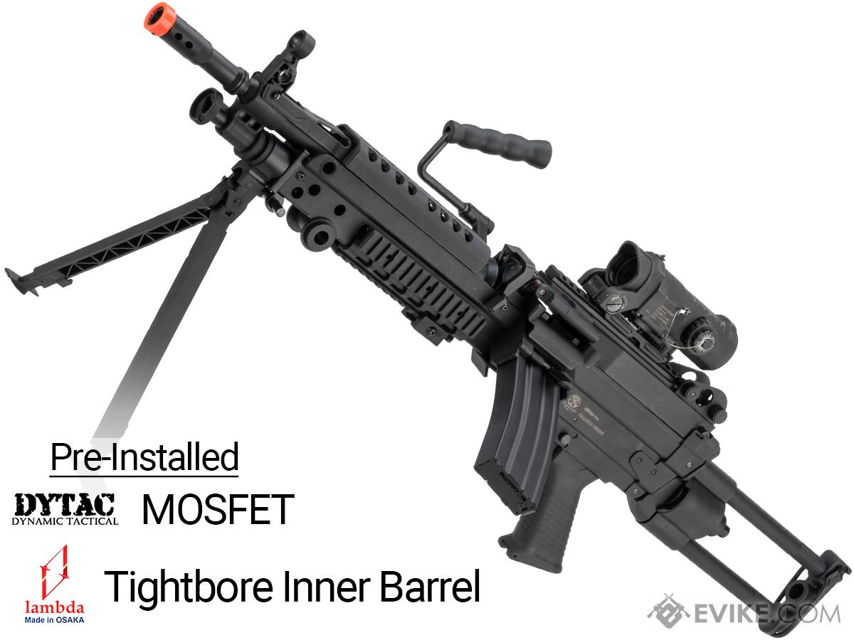 Cybergun FN Licensed M249 MINIMI Featherweight Airsoft Machine Gun (Model: Para / 400 FPS Electronic Trigger MOSFET / Performance Plus Package)