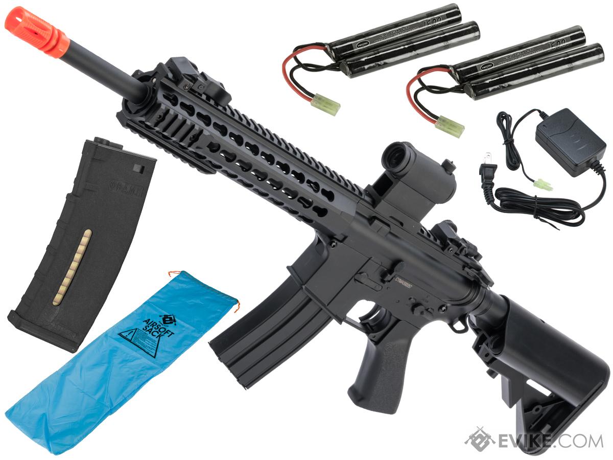 CYMA Sport M4 Carbine w/ 10 Keymod Handguard (Color: Black / Go Airsoft Package)