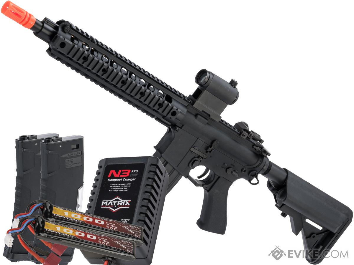CYMA Sport M4 Carbine Airsoft AEG (Model: 11 UX Handguard / Go Airsoft Package)