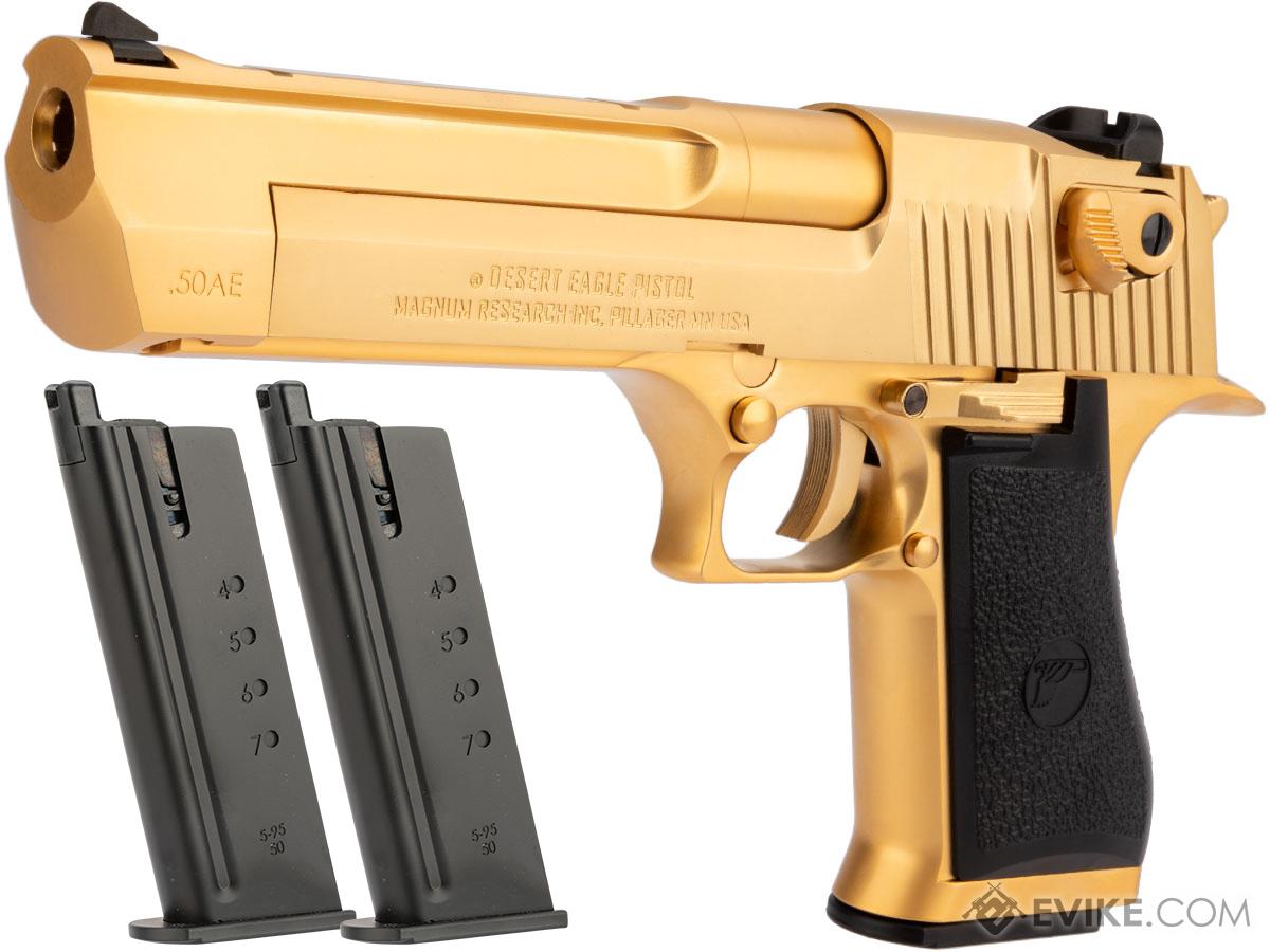 WE-Tech Desert Eagle .50 AE Gas Blowback Airsoft Pistol by Cybergun (Color: Gold / Green Gas / Reload Package)