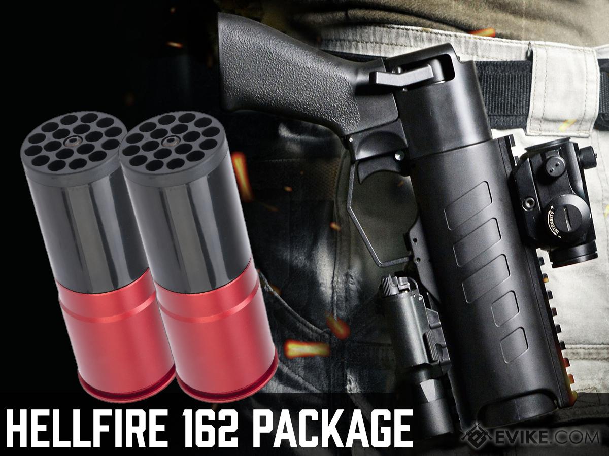 APS THOR PowerUp 40mm Airsoft Grenade Launcher Pistol w/ Quick Detach Belt Loop (Model: HellFire 162 Package)