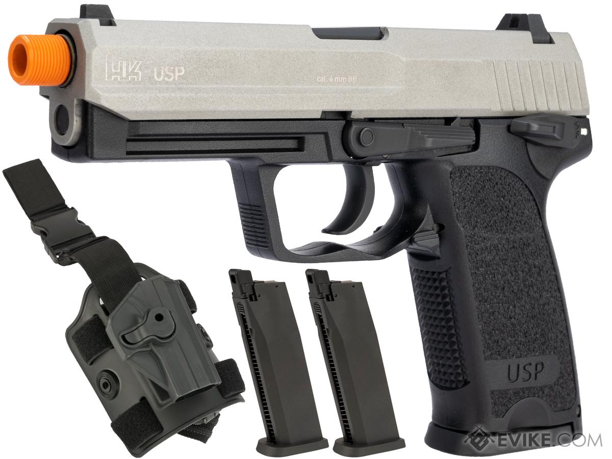 Heckler & Koch / Umarex H&K USP Tactical Full Size CO2 Gas Blowback Pistol (Color: Gun Metal  / Tactical Package)