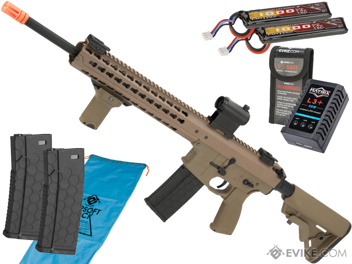 Matrix Warlord Modular Airsoft AEG (Model: B / DMR / Dark Earth / Go Airsoft Package)