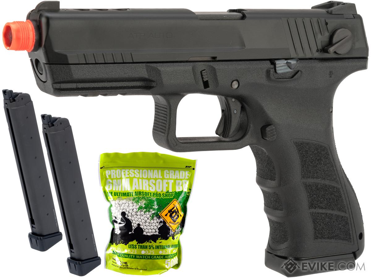 KWA ATP Full Size Airsoft GBB Gas Blowback Pistol (Model: Full Auto / Siege Package)