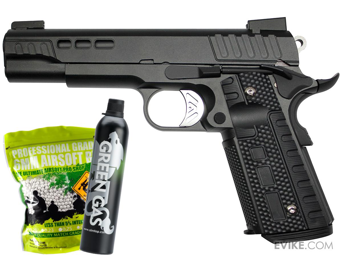 Ascend "KP Series" Full Metal 1911 Airsoft GBB Pistol (Color Black