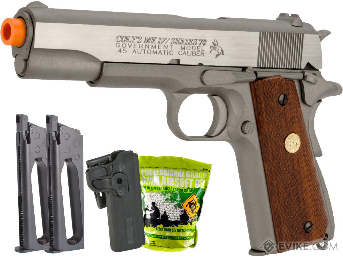 Colt Licensed 1911 Tactical Full Metal CO2 Airsoft Gas Blowback Pistol by  KWC (Model: Stainless Classic Carry Package), Airsoft Guns, Gas Airsoft  Pistols Airsoft Superstore