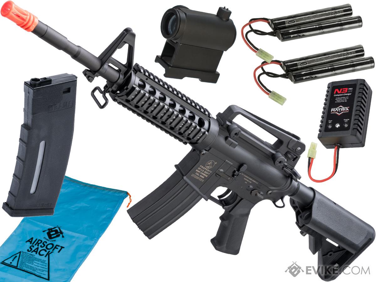Cybergun Colt Licensed M4 Airsoft AEG w/ Metal Gearbox (Model: M4A1 RIS / 360 FPS / Go Airsoft Package)