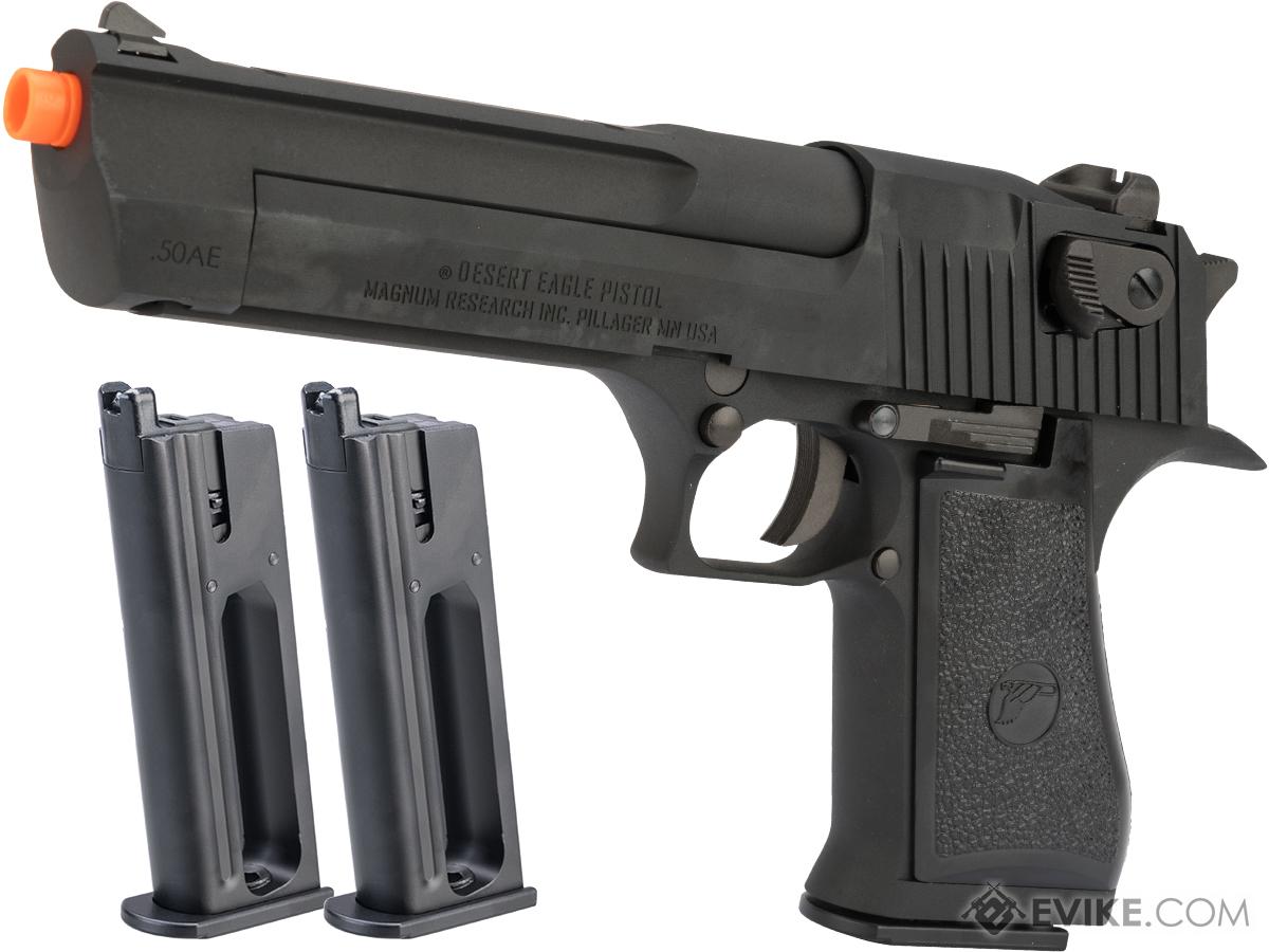 WE-Tech Desert Eagle .50 AE Full Metal Gas Blowback Airsoft Pistol by Cybergun (Color: Black / CO2 / Reload Package)