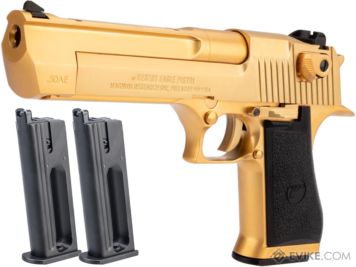 WE-Tech Desert Eagle .50 AE Full Metal Gas Blowback Airsoft Pistol by Cybergun (Color: Gold / CO2 / Reload Package)