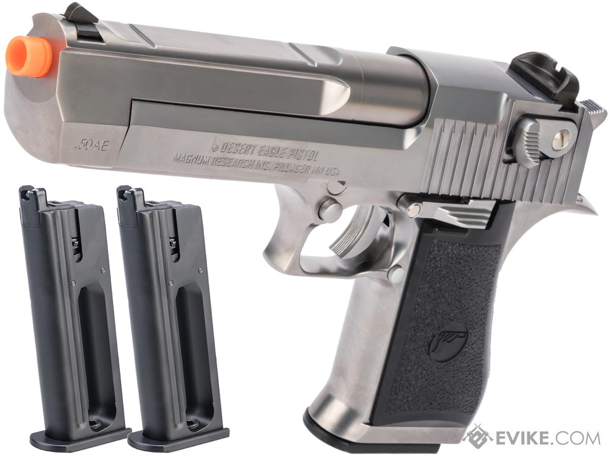 WE-Tech Desert Eagle .50 AE Full Metal Gas Blowback Airsoft Pistol by Cybergun (Color: Chrome / CO2 / Reload Package)