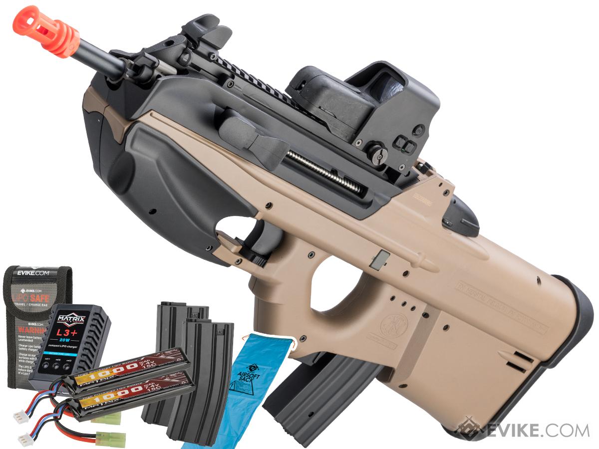 Cybergun / FN Herstal Licensed FN2000 Airsoft AEG Rifle (Package: Tan / 350FPS / Go Airsoft Package)