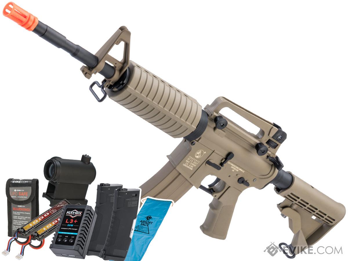 Cybergun Licensed Colt Sportsline M4 AEG Rifle w/ G3 Micro-Switch Gearbox (Model: M4A1 / Tan / Go Airsoft Package)