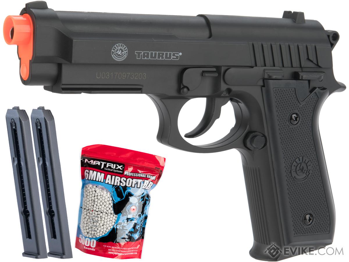 Taurus Licensed PT92 M9 Full Size CO2 Powered Airsoft Pistol by Softair (Model: Polymer / 425 FPS / Starter Package)