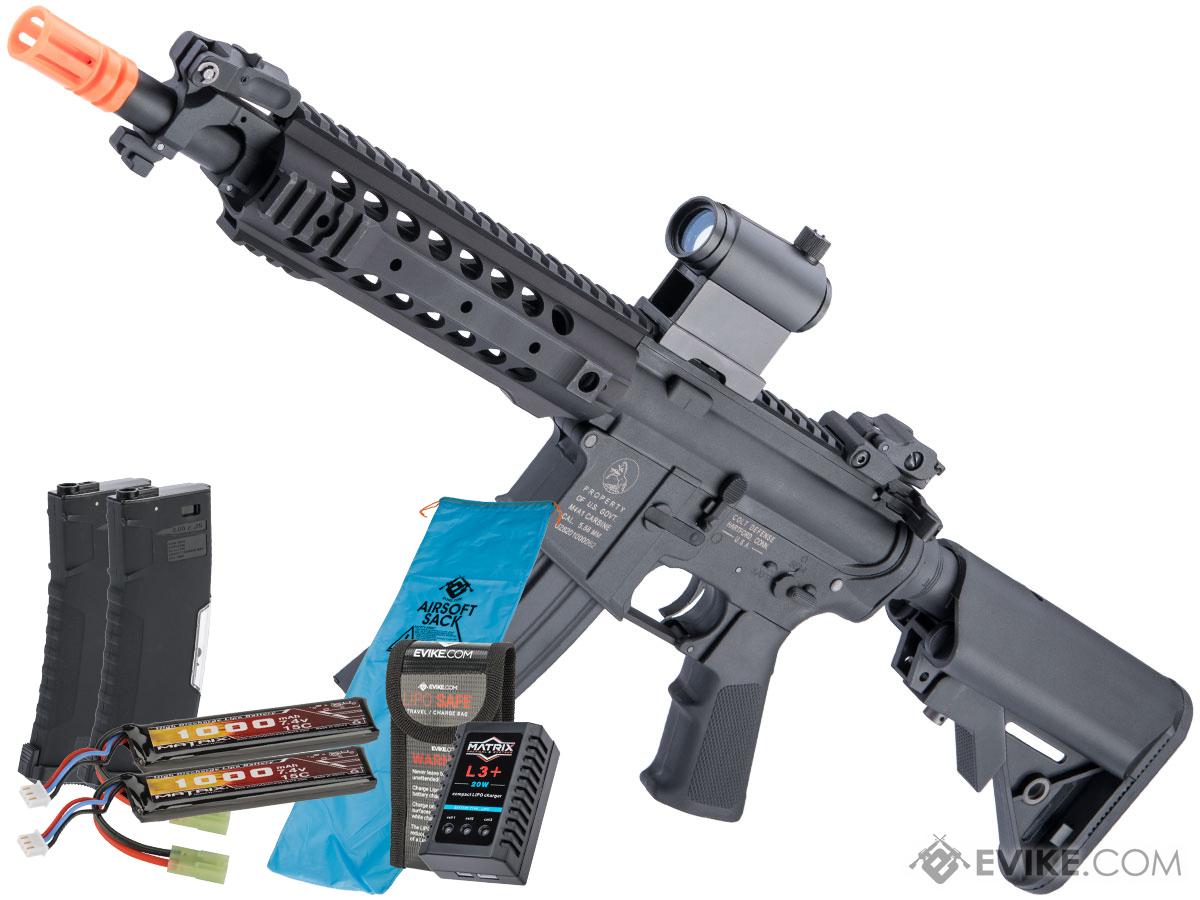Cybergun Licensed Colt Sportsline M4 AEG Rifle w/ G3 Micro-Switch Gearbox (Model: URX 8 / Black / Go Airsoft Package)
