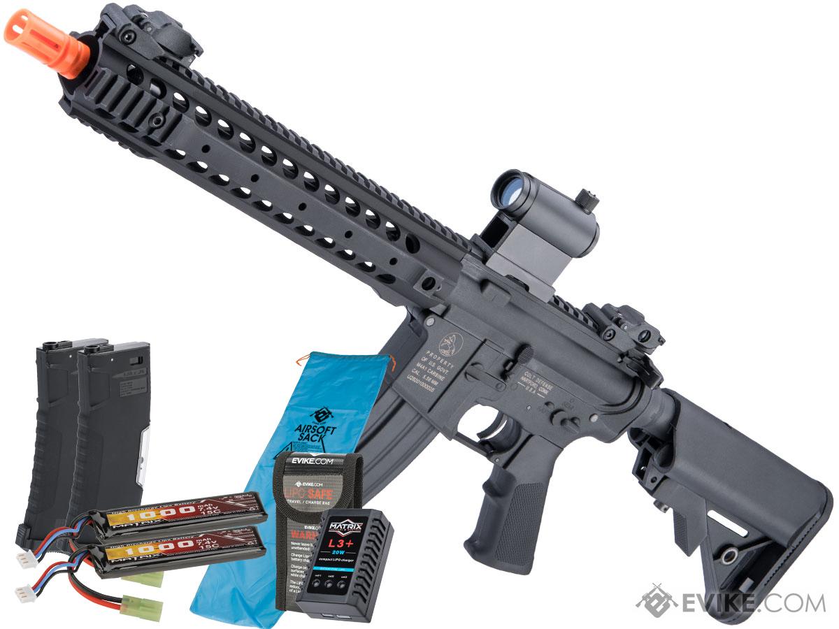 Cybergun Licensed Colt Sportsline M4 AEG Rifle w/ G3 Micro-Switch Gearbox (Model: URX 12 / Black / Go Airsoft Package)