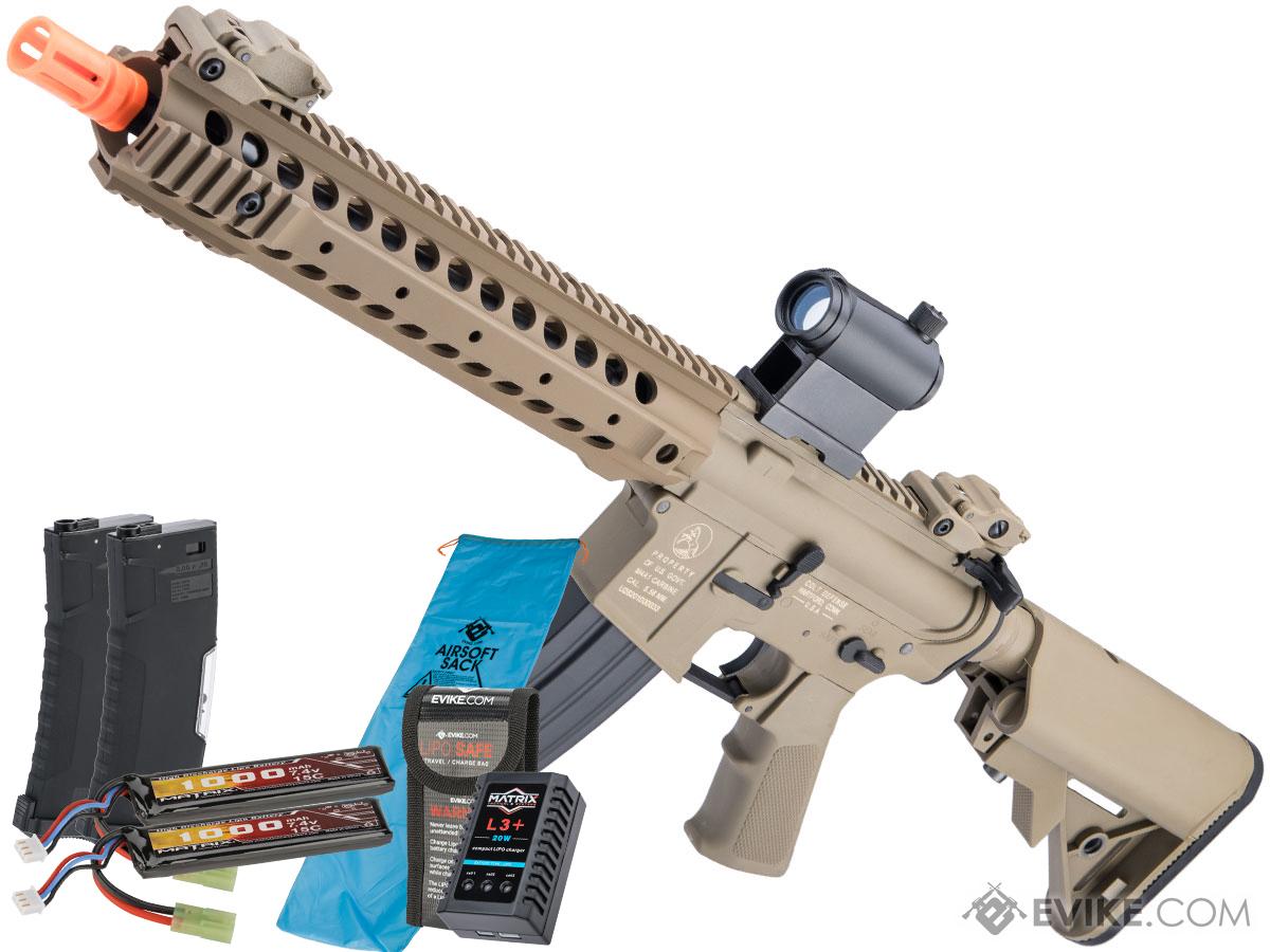 Cybergun Licensed Colt Sportsline M4 AEG Rifle w/ G3 Micro-Switch Gearbox (Model: URX 12 / Tan / Go Airsoft Package)