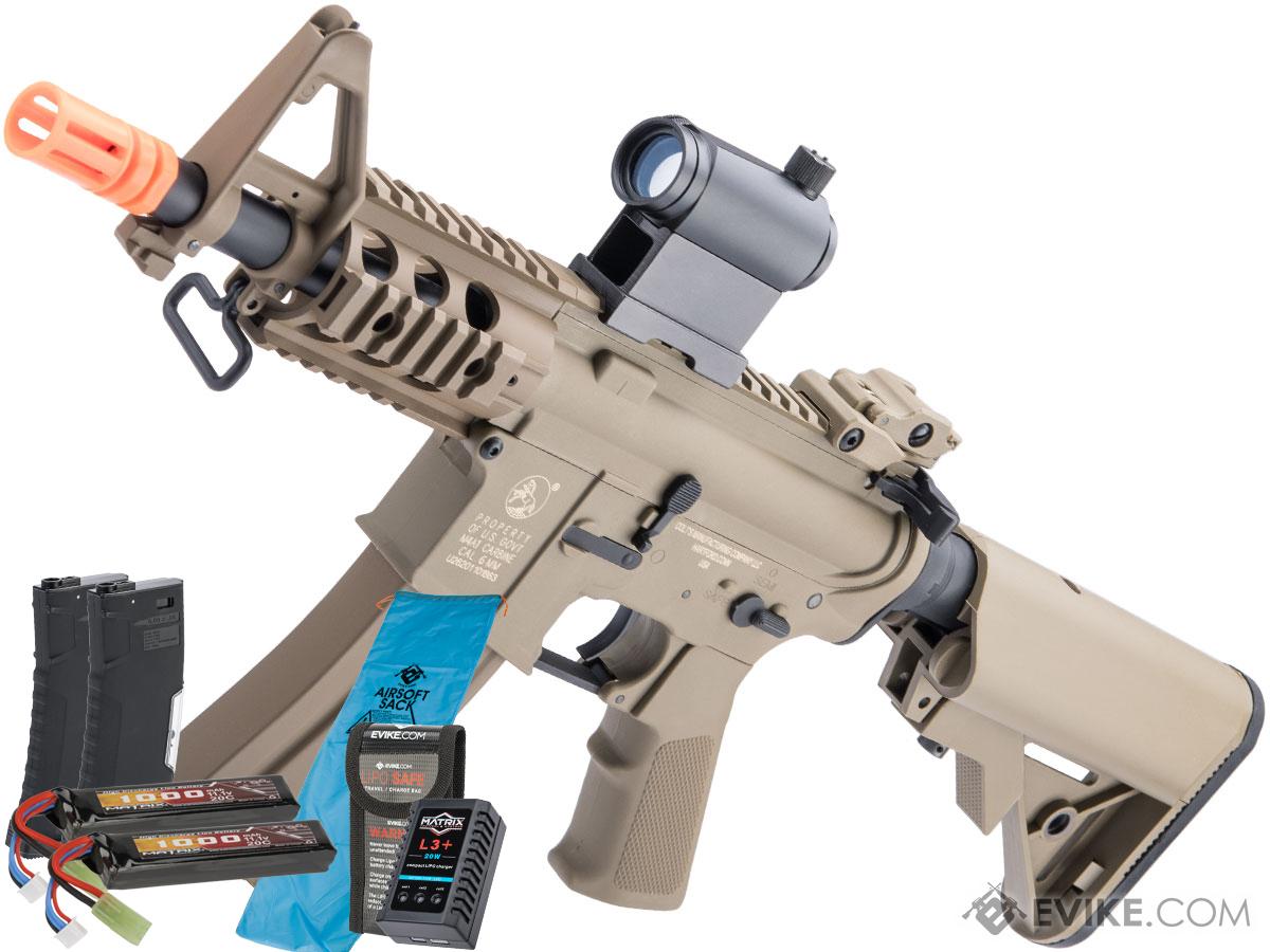 Cybergun Licensed Colt Sportsline M4 AEG Rifle w/ G3 Micro-Switch Gearbox (Model: Ranger / Tan / Go Airsoft Package)