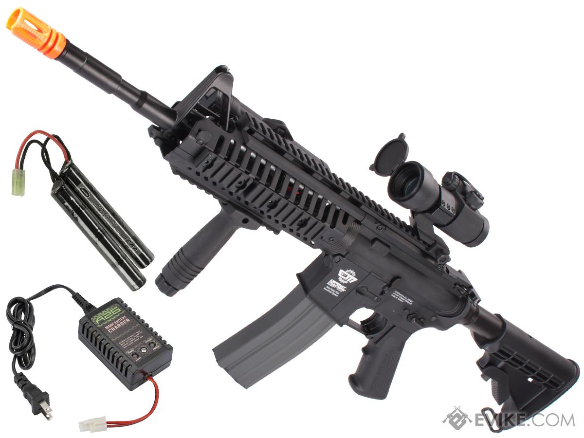 Evike Class I US Navy E.O.D. Custom G&G M4 Airsoft AEG Rifle - Black (Package: Add 9.6 Butterfly Battery + Smart Charger)