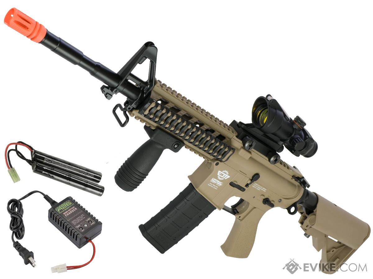 G&G Combat Machine 16 Raider Airsoft AEG Rifle (Package: Tan / Add 9.6 Butterfly Battery + Smart Charger)