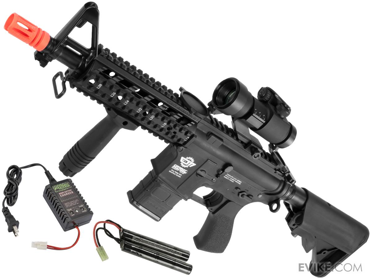 G&G Combat Machine 16 Raider CQB Airsoft AEG Rifle Black (Package