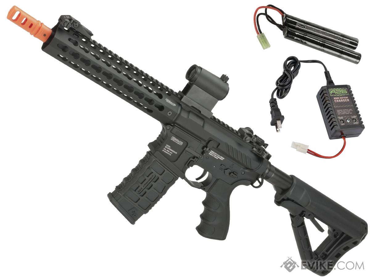 G&G Combat Machine CM16 SRL Airsoft M4 AEG Rifle with 9 Keymod Rail - (Package: Add 9.6 Butterfly Battery + Smart Charger)