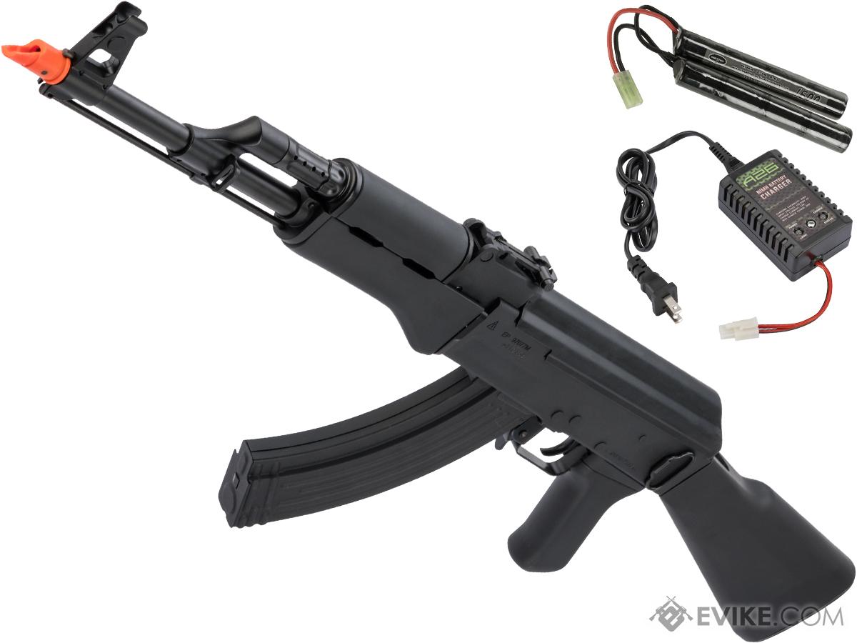 G&G Combat Machine Full Size AK47 RK47 Airsoft AEG Rifle (Package: Add 9.6 Butterfly Battery + Smart Charger)