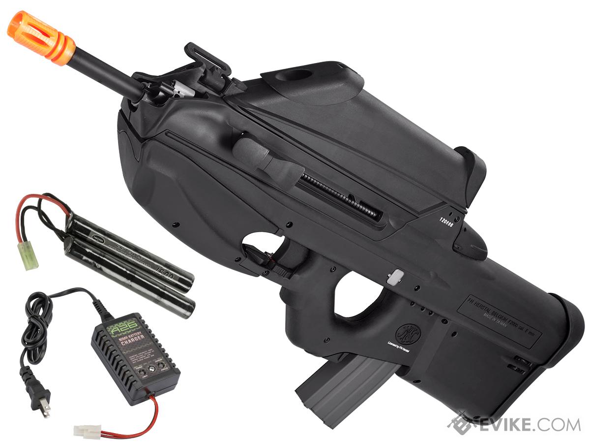G&G FN Herstal Licensed FN2000 Airsoft AEG Rifle (Package: Black / Hunter / Add 9.6 Butterfly Battery + Smart Charger)