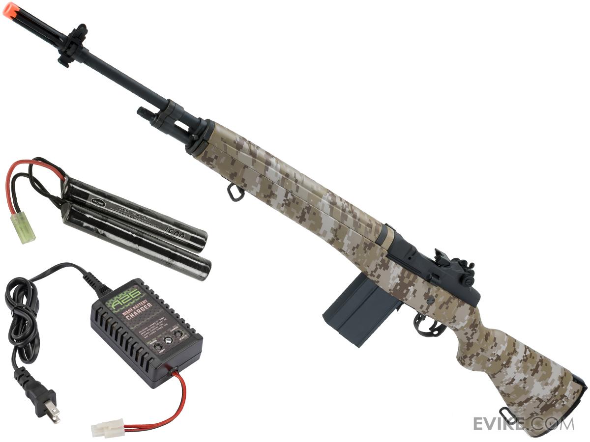 G&G M14 Full Size Airsoft AEG Rifle (Package Desert Digital / Add 9.6