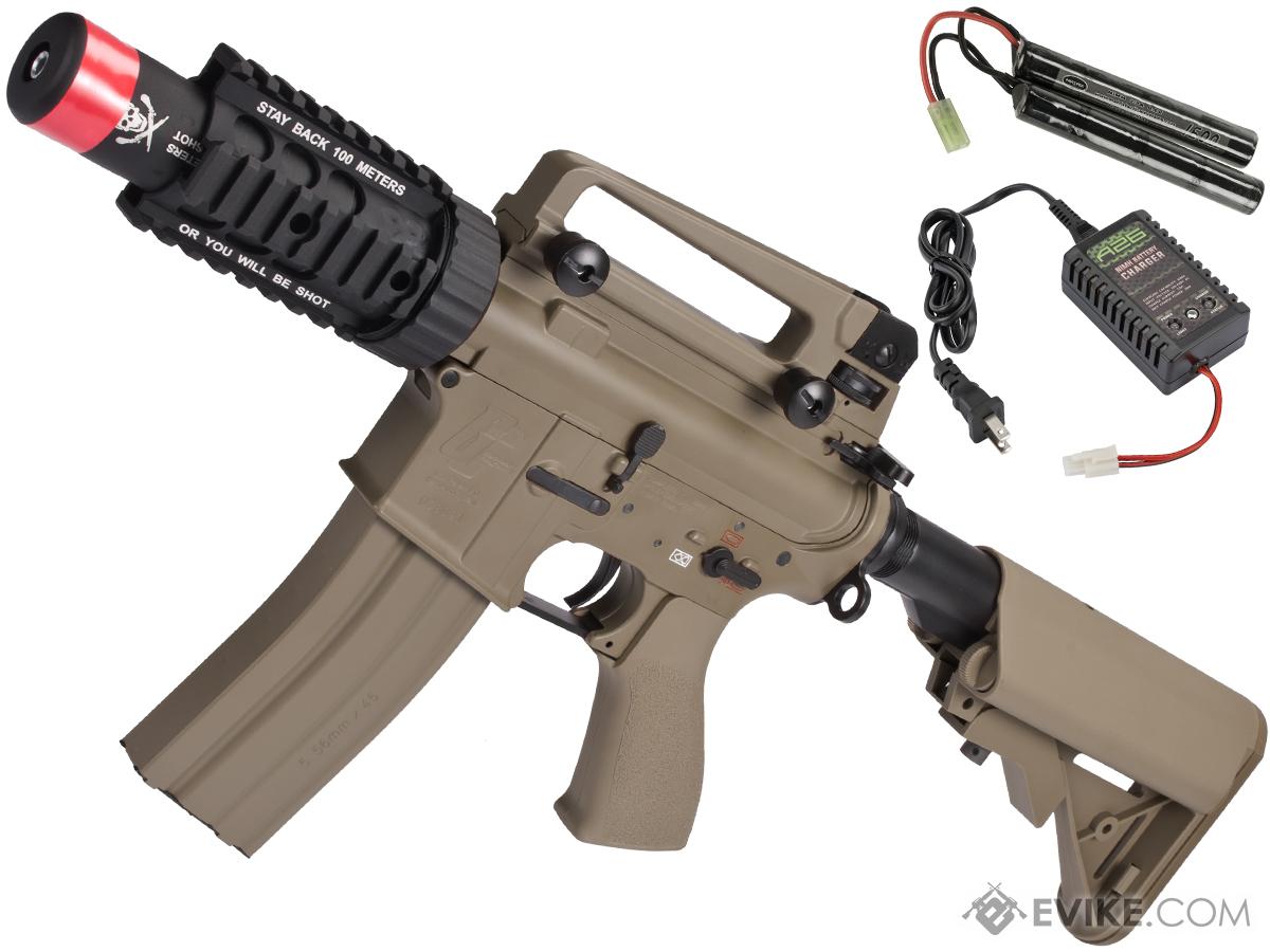 Custom G&G M4 Stubby Killer Airsoft AEG Rifle w/ Crane Stock (Package: Tan / Add 9.6 Butterfly Battery + Smart Charger)