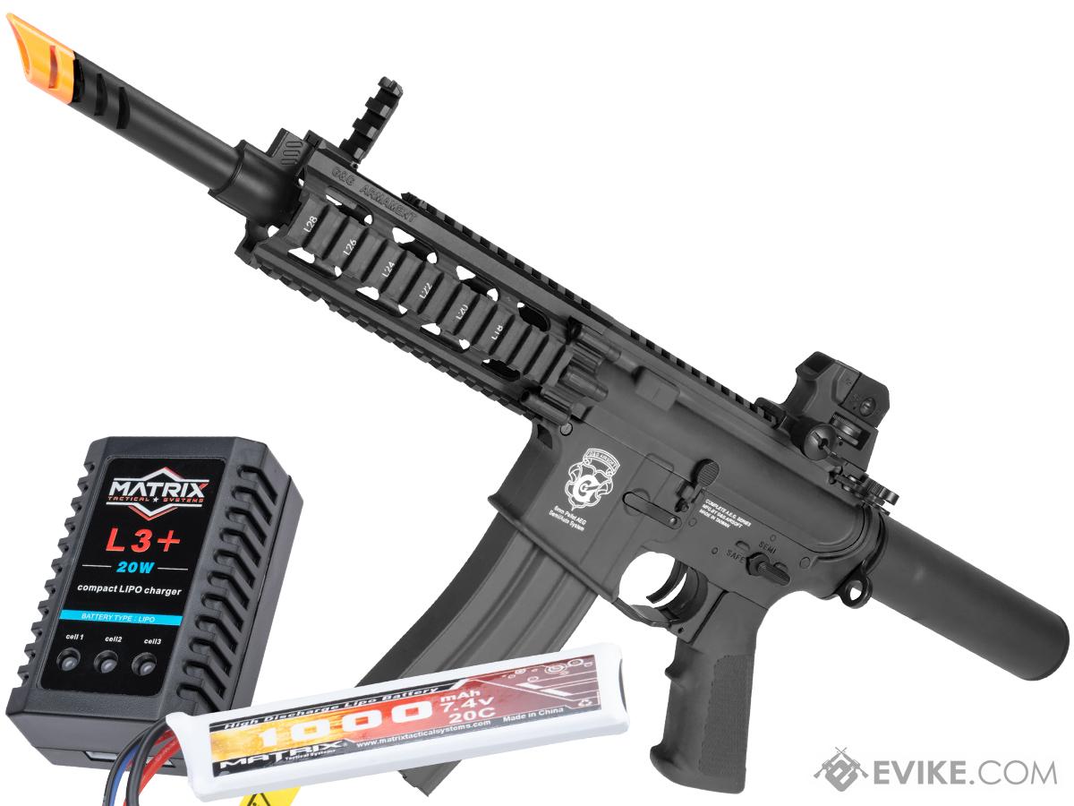 G&G GR16 CQW WASP Airsoft Blowback AEG Rifle (Package: Add 7.4v LiPo Battery + BMS Charger + LiPo Safe)