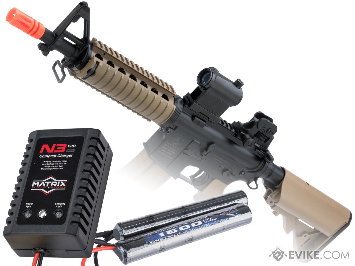 Colt Licensed M4 CQB-R SOPMOD Airsoft AEG w/ LiPo Ready Metal Gearbox (Color: Tan / Add Battery Bundle)