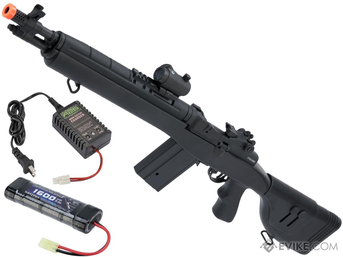 CYMA Sport SOCOM 16 M14 Full Size Airsoft AEG (Package: Black / DMR / Add 9.6v Battery + Charger)