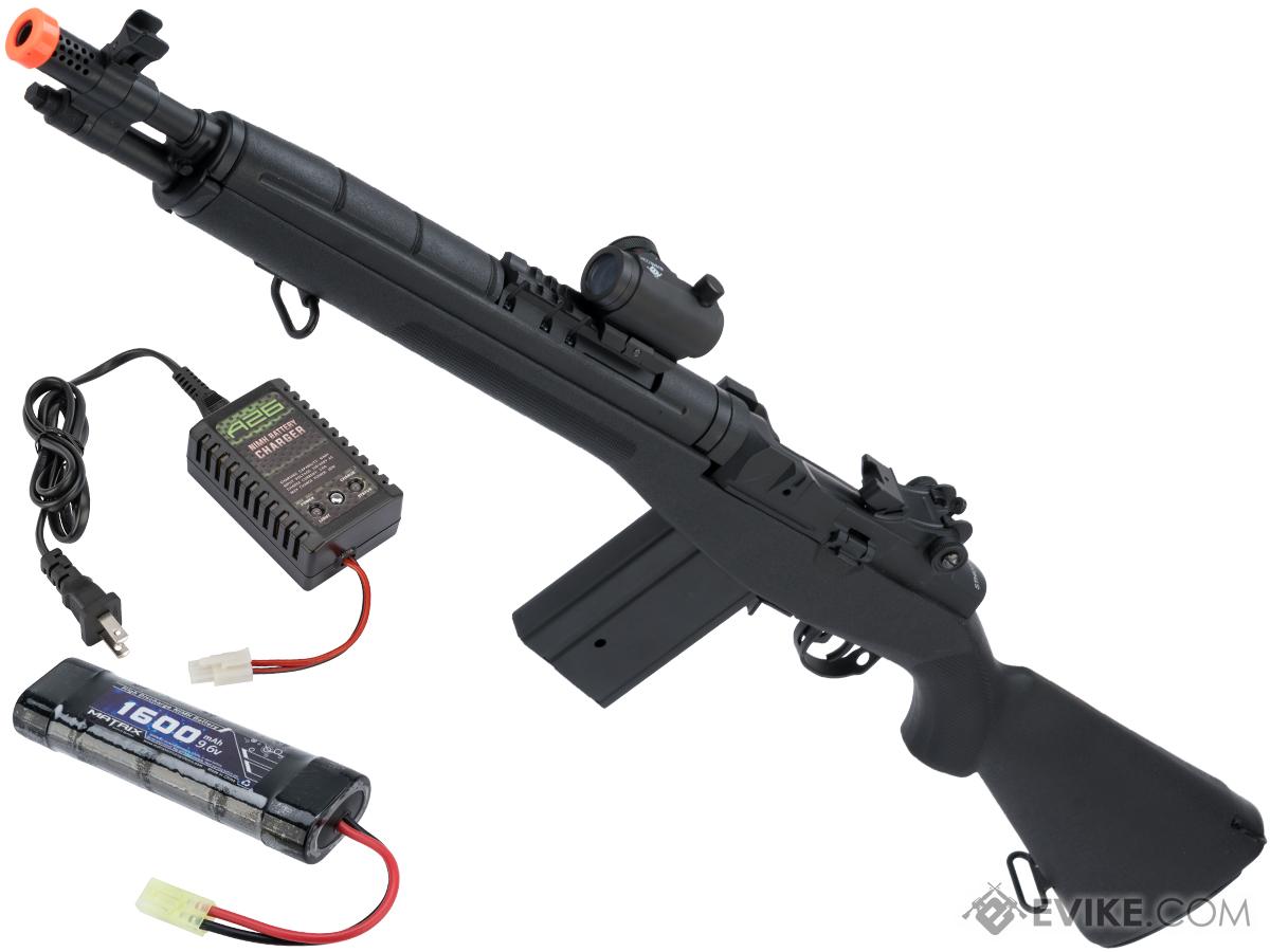 CYMA Sport SOCOM 16 M14 Full Size Airsoft AEG (Package: Black / Standard / Add 9.6v Battery + Charger)