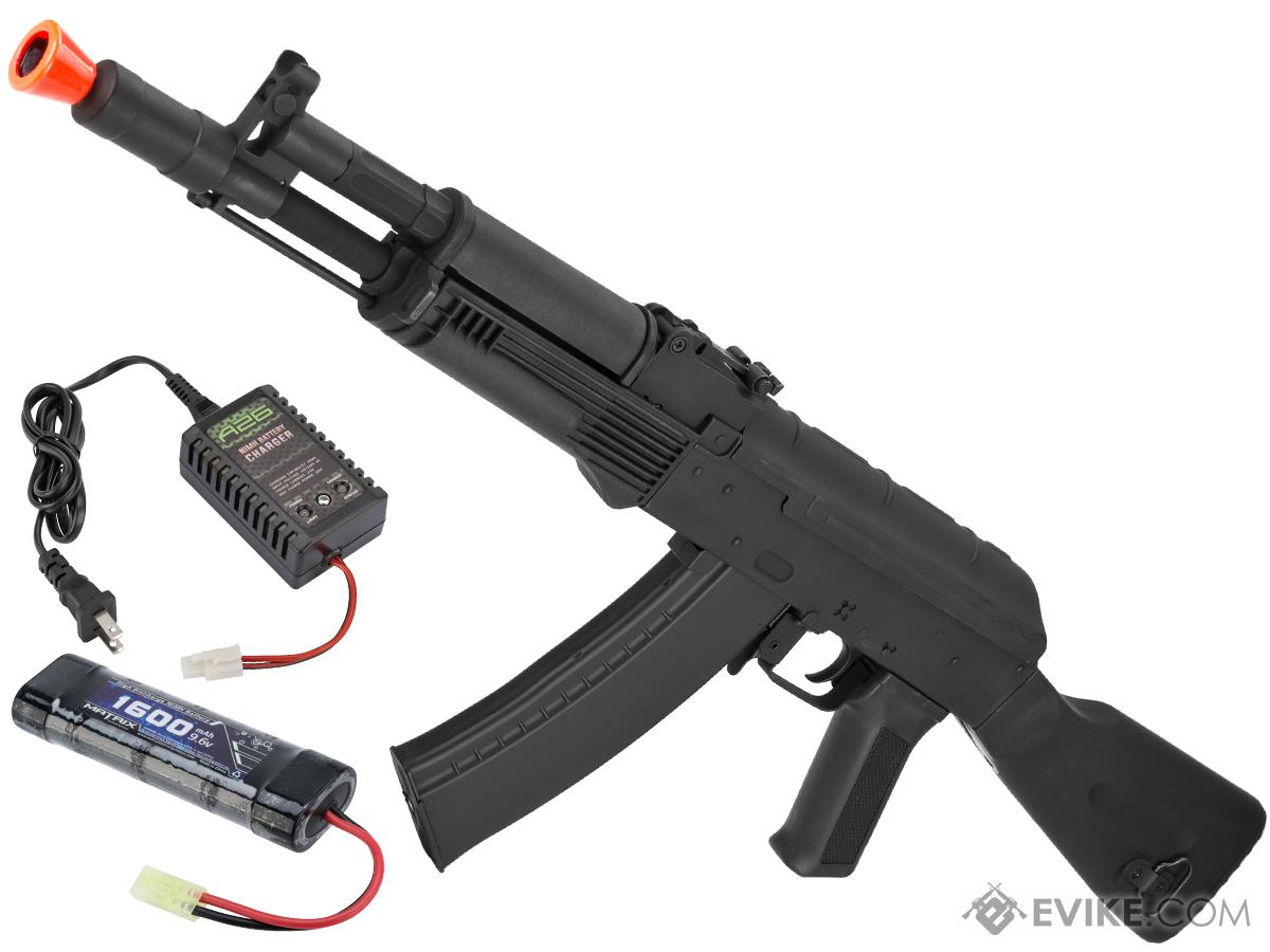 CYMA Sport AK105 Airsoft AEG Rifle w/ Fixed Polymer Stock (Package: 9.6v NiMH Battery + Charger)