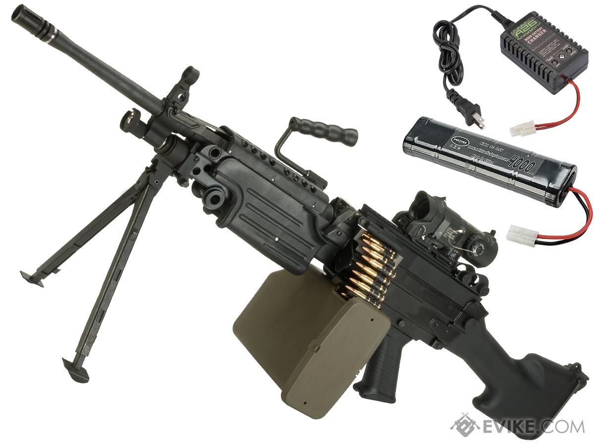 G&P M249 SAW Airsoft AEG Rifle (Model: Ver2 / Marine / Add Battery + Charger)