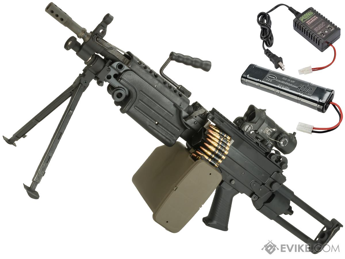 G&P M249 SAW Airsoft AEG Rifle (Model: Ver2 / Para / Add Battery + Charger)